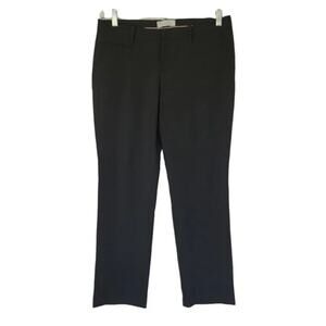 GAP True Straight Stretch Pants Black Women Size 6A Mid Rise Work Career Classic